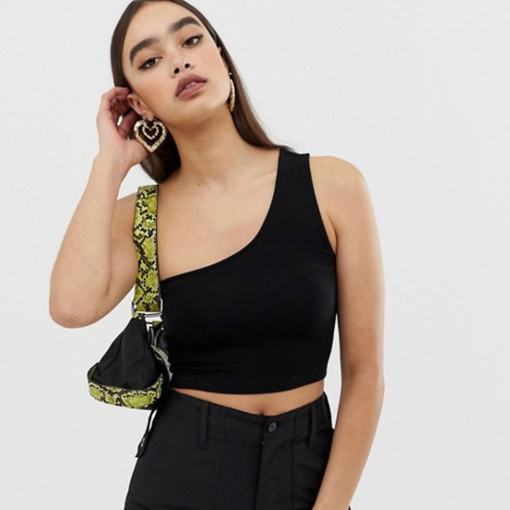 ASOS Black one arm Top